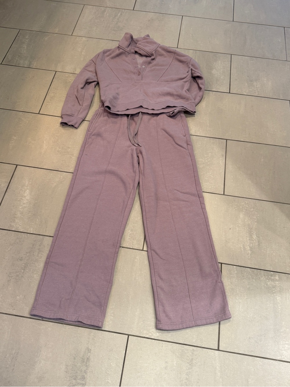 RBX Wide-Leg Lounge Set in Mauve